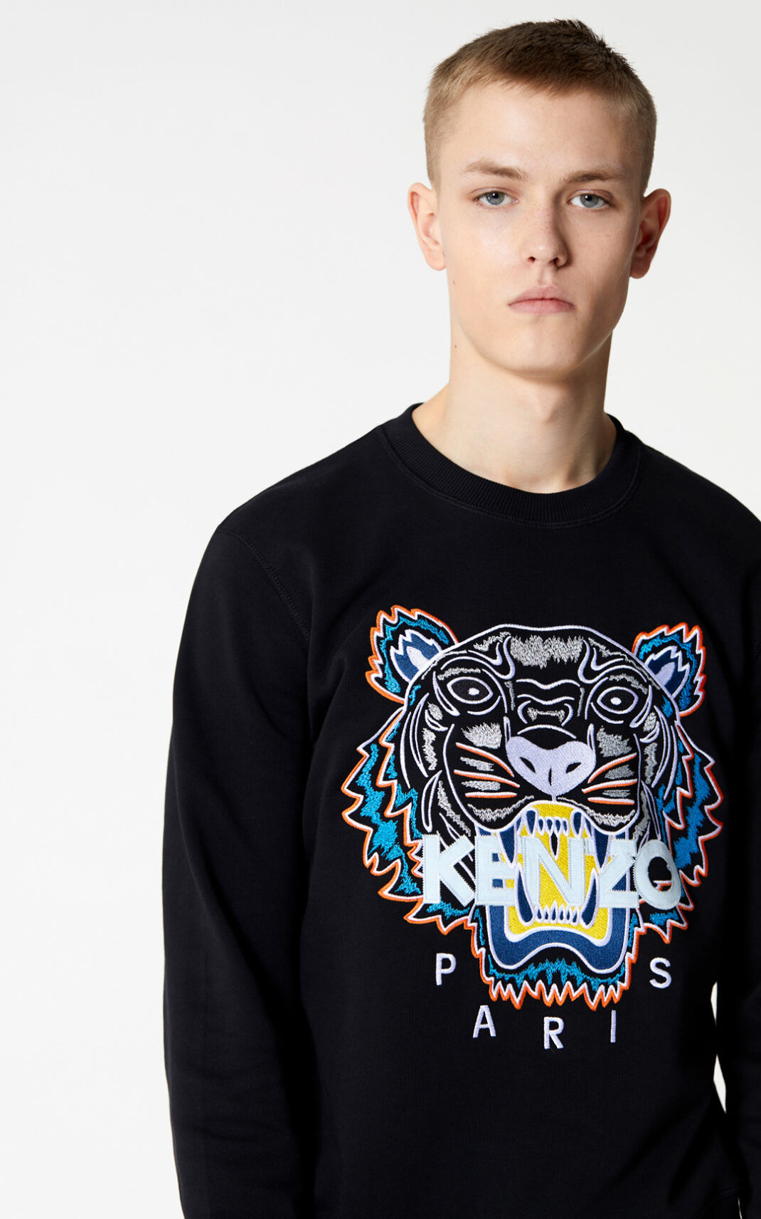 Kenzo Tiger Sudadera Hombre Negras | 1650297-PE